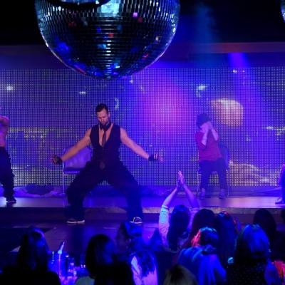 a group of people on a stage